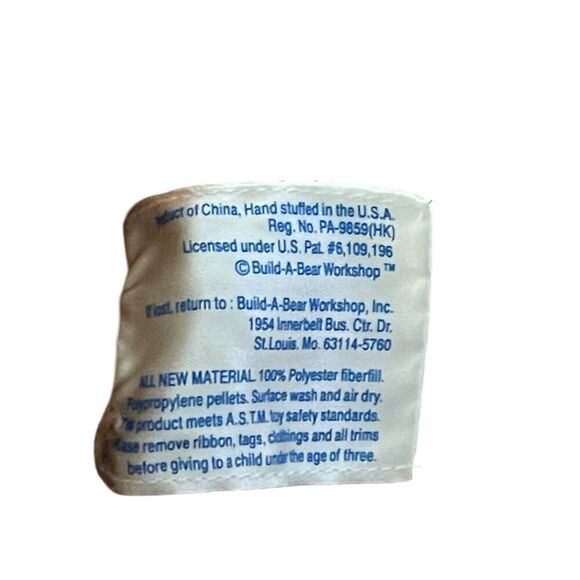 Build-A-Bear Workshop Brown Blue White Shaggy Fur Bear Plush Stuffed Animal 14" - Picture 4 of 14